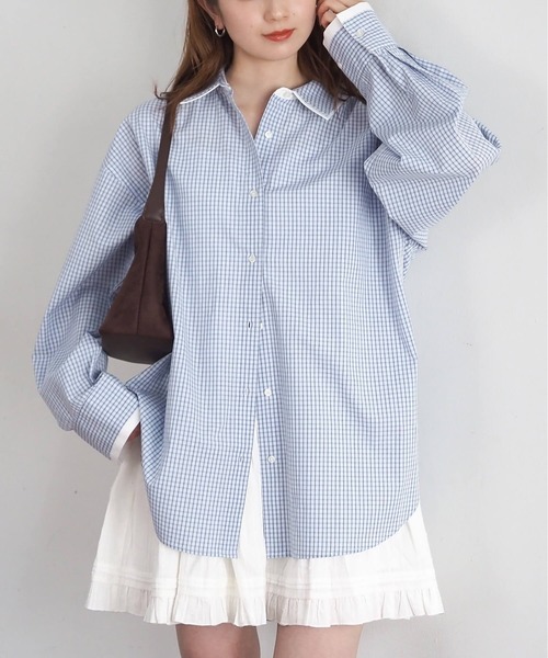 tiptop(ティップトップ)の「襟レイヤードマルチWAYシャツ(シャツ/ブラウス・レディース・ブルー/ホワイト系その他/ブルー系その他/イエロー・FREE)」の13枚目の写真