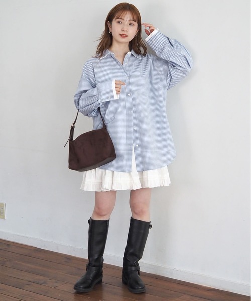 tiptop(ティップトップ)の「襟レイヤードマルチWAYシャツ(シャツ/ブラウス・レディース・ブルー/ホワイト系その他/ブルー系その他/イエロー・FREE)」の17枚目の写真