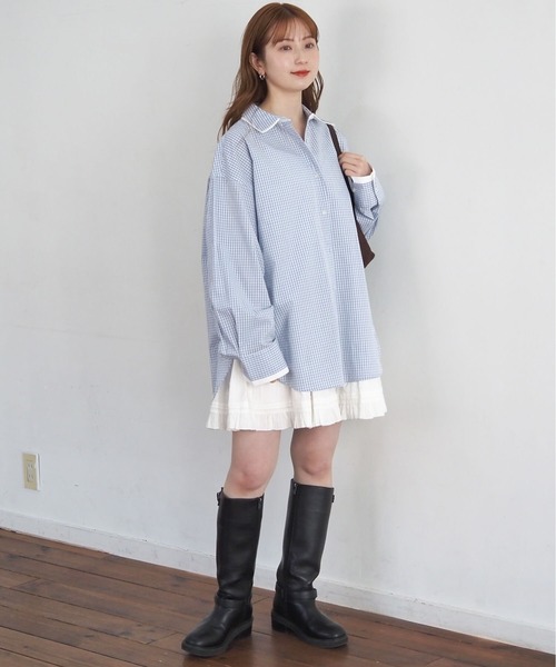 tiptop(ティップトップ)の「襟レイヤードマルチWAYシャツ(シャツ/ブラウス・レディース・ブルー/ホワイト系その他/ブルー系その他/イエロー・FREE)」の18枚目の写真