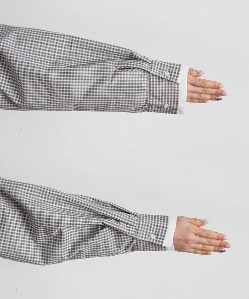 tiptop(ティップトップ)の「襟レイヤードマルチWAYシャツ(シャツ/ブラウス・レディース・ブルー/ホワイト系その他/ブルー系その他/イエロー・FREE)」の6枚目の写真