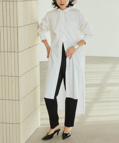 VERMEIL par iena（ヴェルメイユパーイエナ）の「Long シャツ（ワンピース・レディース・ピンク/ホワイト/ベージュ・FREE）」の2枚目の写真