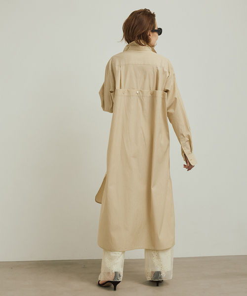 VERMEIL par iena（ヴェルメイユパーイエナ）の「Long シャツ（ワンピース・レディース・ピンク/ホワイト/ベージュ・FREE）」の11枚目の写真