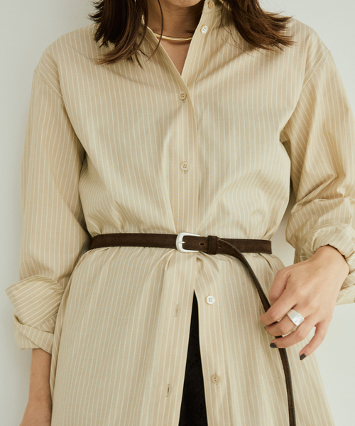 VERMEIL par iena（ヴェルメイユパーイエナ）の「Long シャツ（ワンピース・レディース・ピンク/ホワイト/ベージュ・FREE）」の19枚目の写真