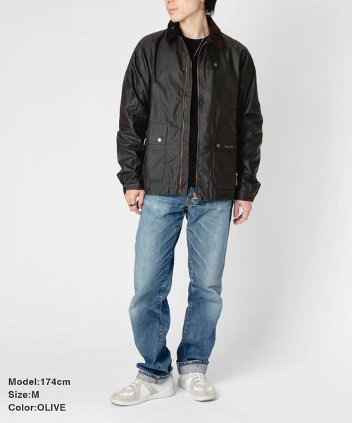 Barbour（バブアー）の「Barbour SHORT BEDALE バブアー ショート ビデール ワックスジャケット（マウンテンパーカー・メンズ・ネイビー/グリーン系1/オリーブ・42/40/38/36）」の4枚目の写真