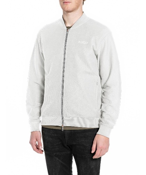 REPLAY（リプレイ）の「ヘビージャージージップスウェット（スウェット・メンズ・アイボリー/ブラック・X-LARGE/LARGE/MEDIUM/SMALL）」の2枚目の写真
