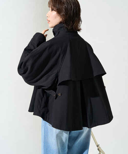 FREAK'S STORE（フリークスストア）の「限定展開　ショート フレア トレンチコート（トレンチコート・レディース・オリーブ/ブラック/ベージュ・ﾌﾘ-）」の10枚目の写真