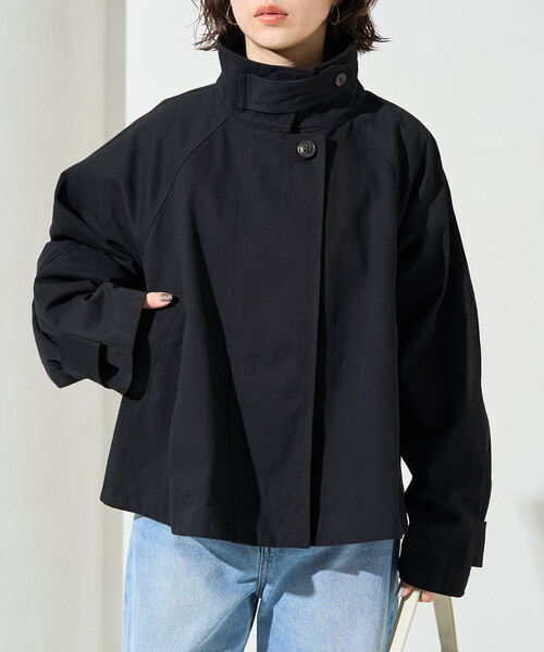 FREAK'S STORE（フリークスストア）の「限定展開　ショート フレア トレンチコート（トレンチコート・レディース・オリーブ/ブラック/ベージュ・ﾌﾘ-）」の11枚目の写真