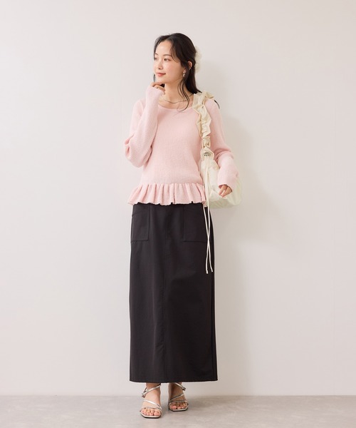 OUTDOOR PRODUCTS(アウトドアプロダクツ)の「【OUTDOOR PRODUCTS】VIS別注フリルショルダーバッグ(ショルダーバッグ・レディース・ブラック/ピンク/キナリ・FREE)」の4枚目の写真