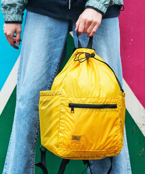 KELTY(ケルティ)の「LEE/モノ・マガジン掲載【KELTY】AIRY KINCHAKU DAYPACK エアリー巾着デイパック ナップザック(バックパック/リュック・レディース・ターコイズブルー/オリーブ/イエロー/ベージュ/ブラック・ONE SIZE)」の10枚目の写真
