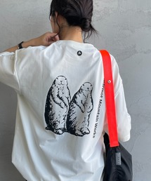 Marmot（マーモット）の「【WEB先行予約】[Marmot マーモット] 別注 ドローコード付き マーモットバックプリントTシャツ（Tシャツ/カットソー）」