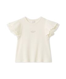JAMIE KAY（ジェイミーケイ）の「リブチュールフリルトップス／オーガニックコットン（Tシャツ/カットソー）」