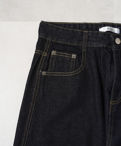 1111clothing（ワンフォークロージング）の「デニム ワイド カーブパンツ / Denim Wide Curve Pants（デニムパンツ・メンズ・ブラック/インディゴブルー・M/S/XL/L）」の21枚目の写真
