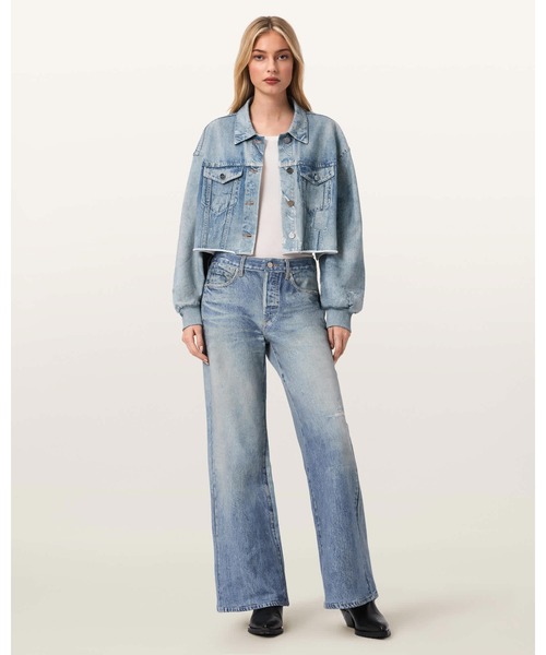ALLSAINTS(オールセインツ)の「ANDERS TERRY ILLUSION SHACKET | ANDERS テリー イリュージョン シャケット(シャツ/ブラウス・レディース・インディゴブルー・4/6/8/10)」の4枚目の写真