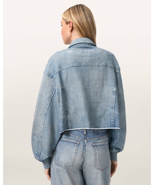 ALLSAINTS(オールセインツ)の「ANDERS TERRY ILLUSION SHACKET | ANDERS テリー イリュージョン シャケット(シャツ/ブラウス・レディース・インディゴブルー・4/6/8/10)」の5枚目の写真