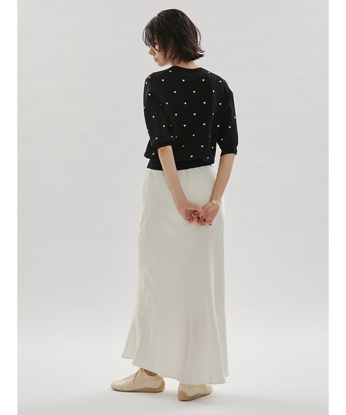 emmi(エミ)の「【HEART】 eco ハーフスリーブハートジャガードニット【アンサンブル可能】(ニット/セーター・レディース・グレー/レッド/ブラック/アイボリー・F)」の19枚目の写真