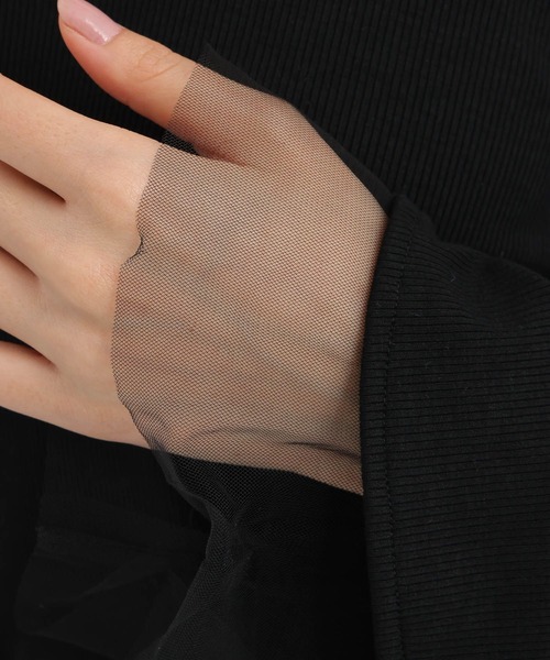 Andemiu（アンデミュウ）の「ソデチュールフレアカットソー645352（Tシャツ/カットソー・レディース・オフホワイト/ブルー/ブラック/モカ・FREE）」の22枚目の写真