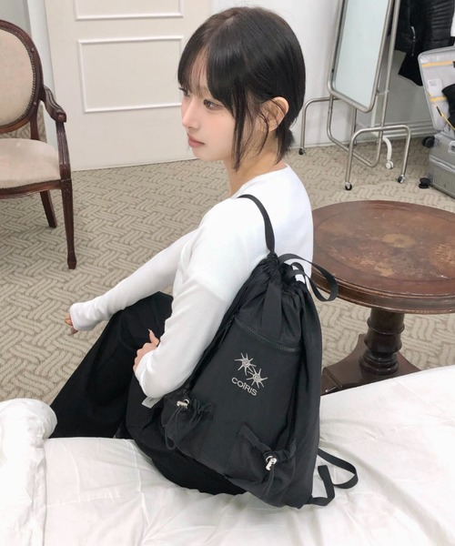 COIRIS_(コイリス)の「◇COIRIS◇ブランド直輸入正規品/エロア ミニストリングバックパック ELOA MINI STRING BACK PACK(バックパック/リュック・レディース・ブラック・FREE)」の2枚目の写真