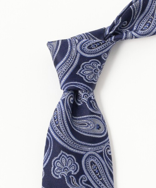 BEAMS F（ビームスエフ）の「シルク ペイズリー柄 ジャカード ネクタイ（ネクタイ・メンズ・ブラウン/ネイビー・ONE SIZE）」の8枚目の写真