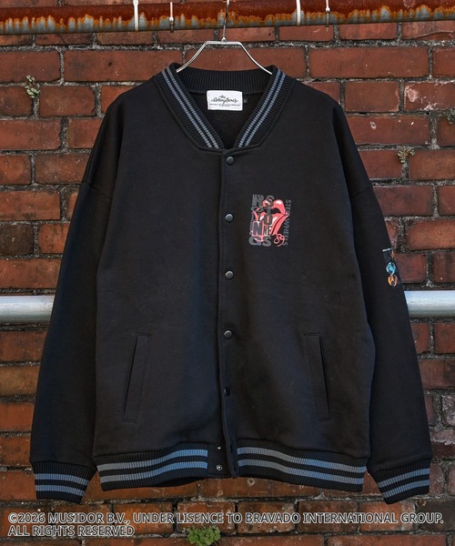 CRAFT STANDARD BOUTIQUE（クラフトスタンダードブティック）の「【ザ・ローリング・ストーンズ】スウェットスタジャン（ブルゾン・メンズ・ライトグレー/ブラック・L/M/S）」の2枚目の写真