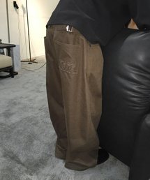 INTEMPOMOOD（インテンポムード）の「ソーシャルグラフィックワイドデニム_ブラウン（デニムパンツ）」