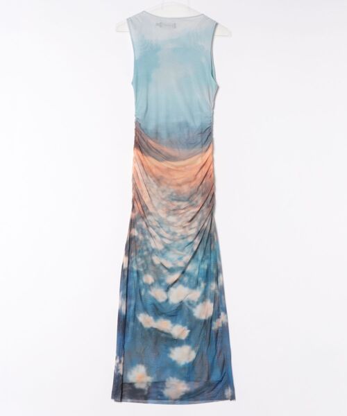 Desigual（デシグアル）の「サンセット風景チュールドレープワンピース（ワンピース・レディース・ブルー・XL/L/M/S/XS）」の3枚目の写真