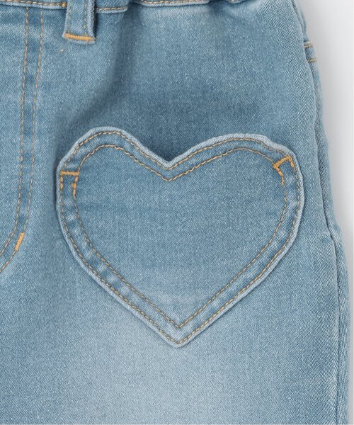 Lycee mine（リセマイン）の「【きれいシルエット】しっかりストレッチハートポケットフレアデニムパンツ【子供服】【キッズ】【女の子】（デニムパンツ・キッズ・ブルー/サックスブルー・120cm/100cm/140cm/110cm/130cm/150cm）」の8枚目の写真