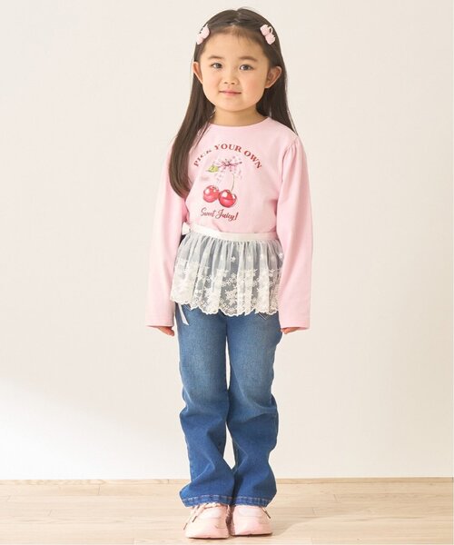 Lycee mine（リセマイン）の「【きれいシルエット】しっかりストレッチハートポケットフレアデニムパンツ【子供服】【キッズ】【女の子】（デニムパンツ・キッズ・ブルー/サックスブルー・120cm/100cm/140cm/110cm/130cm/150cm）」の13枚目の写真