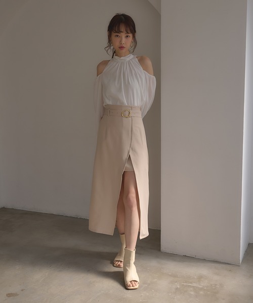 INGNI SOELA(イングソエラ)の「【INGNI SOELA】2Wayシアー肩開きブラウス/WEB限定(シャツ/ブラウス・レディース・ブラック/オフホワイト/ネイビー/ピンク・FREE)」の20枚目の写真