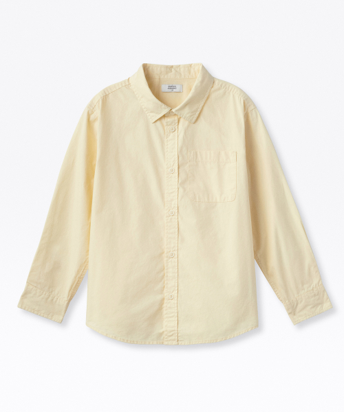 MUSINSA STANDARD KIDS（ムシンサスタンダードキッズ）の「リラックスドウォッシュドポプリンシャツ[レモン]（シャツ/ブラウス・レディース・その他・120/130/140/150/160/110）」の2枚目の写真