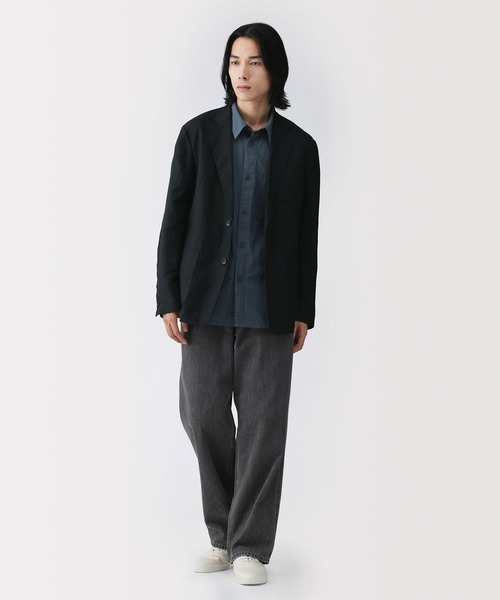 無印良品（ムジルシリョウヒン）の「紳士 リネン洗いざらしジャケット（その他アウター・メンズ・キナリ/ネイビー/ブラック・S/M/L/XL）」の13枚目の写真