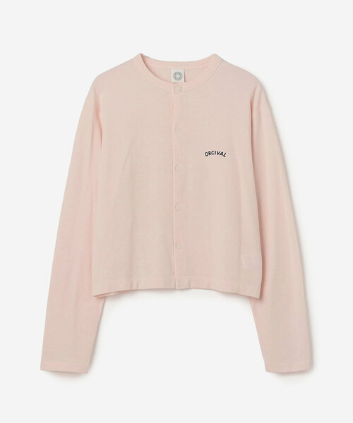ORCIVAL（オーシバル）の「ORCIVAL | コットンナイロン シースルー 長袖クルーネックカーディガン WOMEN（カーディガン/ボレロ・レディース・グレー/ブラック/ピンク系その他・1）」の4枚目の写真