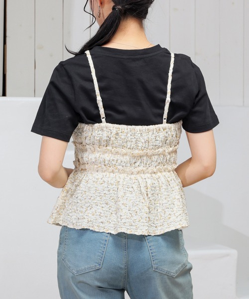 Honeys（ハニーズ）の「リボン付キャミソール（キャミソール・レディース・サックスブルー系/ネイビー系/ホワイト系・L/M/S）」の20枚目の写真