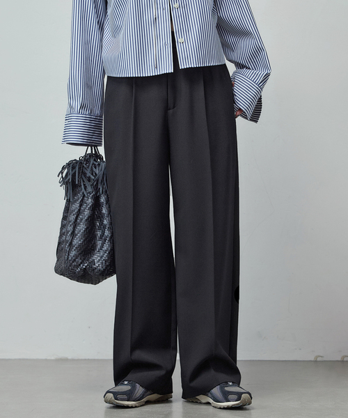 JOURNAL STANDARD（ジャーナルスタンダード）の「《追加5》ライクストレッチスラックス（スラックス・レディース・ブラック/チャコールグレー/ブラウン・34/38/36）」の2枚目の写真