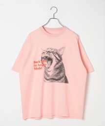 PBLIM | 《UNISEX》シャウトキャットT 猫 / フロントプリント(Tシャツ/カットソー)