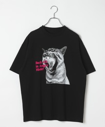 PBLIM | 《UNISEX》シャウトキャットT　猫 / フロントプリント(Tシャツ/カットソー)