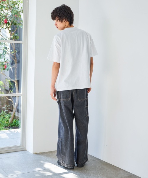 PBLIM（ページボーイリム）の「《UNISEX》シャウトキャットT　猫 / フロントプリント（Tシャツ/カットソー・レディース・オフホワイト/グレー・FREE）」の7枚目の写真