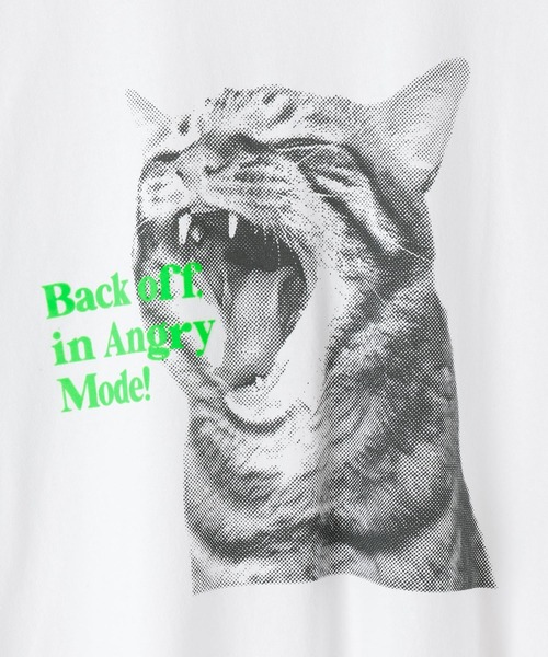PBLIM（ページボーイリム）の「《UNISEX》シャウトキャットT　猫 / フロントプリント（Tシャツ/カットソー・レディース・オフホワイト/グレー・FREE）」の21枚目の写真