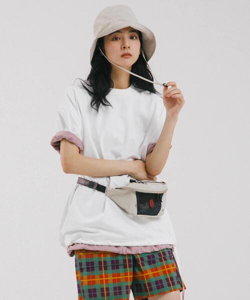 EKAL(エカル)の「DRY OUT LOOSE FIT T-SHIRTS(Tシャツ/カットソー・レディース・ホワイト/ピンク/ブラック・ONE)」の4枚目の写真