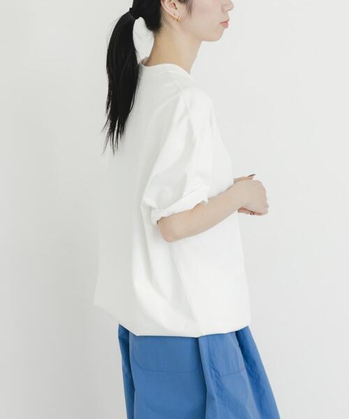 EKAL(エカル)の「DRY OUT LOOSE FIT T-SHIRTS(Tシャツ/カットソー・レディース・ホワイト/ピンク/ブラック・ONE)」の7枚目の写真