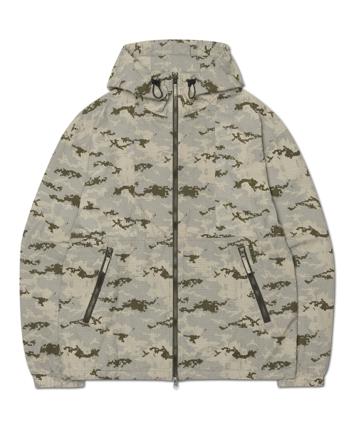 NOMANUAL(NOMANUAL)の「WASHED HOODED JACKET - DIGITAL CAMO(ナイロンジャケット・レディース・その他・SMALL/MEDIUM/LARGE)」の1枚目の写真