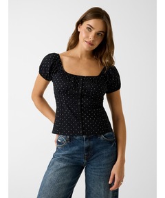 GUESS JEANS Cropped Top デニムシャツ ノースリーブ | GUESS(ゲス 