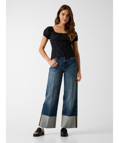 GUESS JEANS（ゲスジーンズ）の「GUESS JEANS Pleated Button Up Blouse ブラウス（シャツ/ブラウス・レディース・ブラック系その他・MEDIUM/SMALL/X-SMALL）」の4枚目の写真