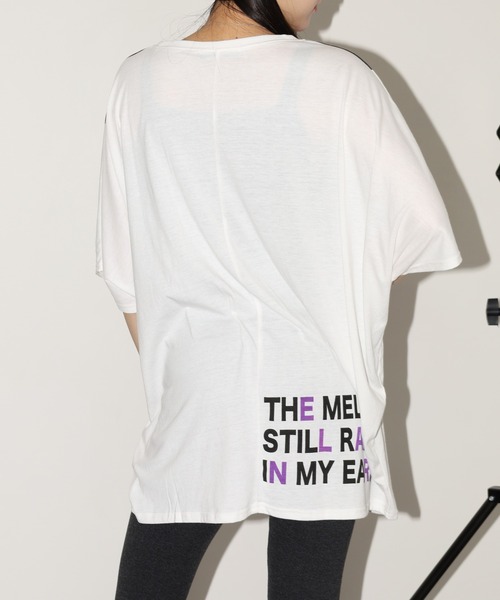 FUNALIVE(ファンアライブ)の「BIGロゴドルマンTチュニック 半端袖(Tシャツ/カットソー・レディース・カーキ/ホワイト/ブラック・L)」の16枚目の写真