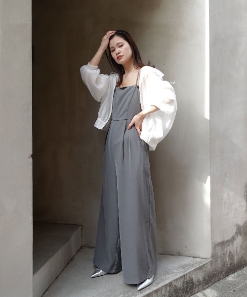 CORNERS（コーナーズ）の「シアーボリュームスリーブマウンテンパーカー（ブルゾン・レディース・グレイッシュベージュ/ブラック/アイボリー・M）」の11枚目の写真