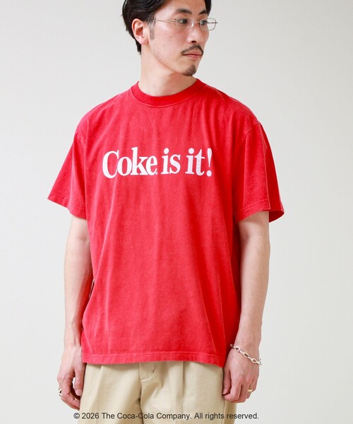 GOOD ROCK SPEED(グッドロックスピード)の「【GOOD ROCK SPEED】Coca-Cola ロゴプリントTシャツ(Tシャツ/カットソー・メンズ・レッド・FREE)」の1枚目の写真