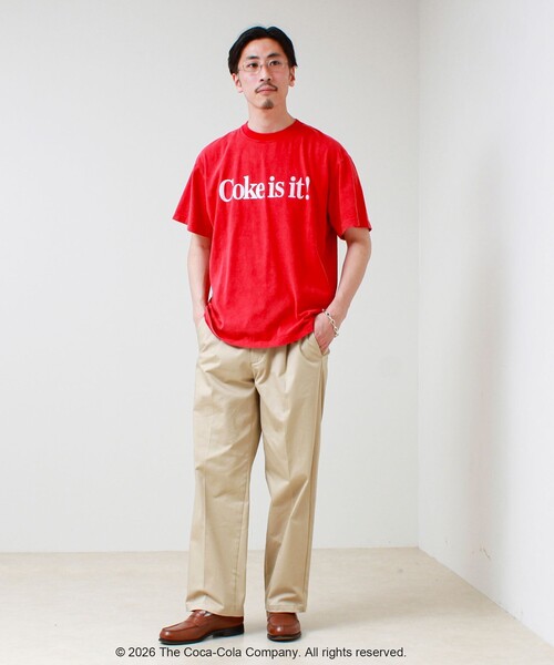 GOOD ROCK SPEED(グッドロックスピード)の「【GOOD ROCK SPEED】Coca-Cola ロゴプリントTシャツ(Tシャツ/カットソー・メンズ・レッド・FREE)」の2枚目の写真