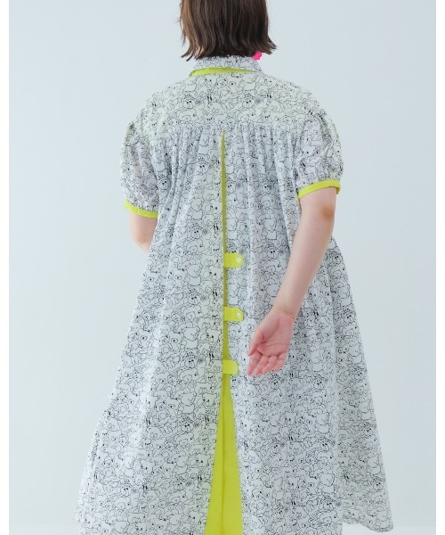 unica(ユニカ)の「manyBearカラフルシャツワンピース laides(ワンピース・レディース・オフホワイト/ブラック・F)」の6枚目の写真