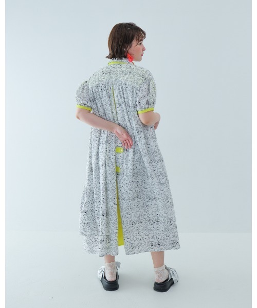 unica(ユニカ)の「manyBearカラフルシャツワンピース laides(ワンピース・レディース・オフホワイト/ブラック・F)」の7枚目の写真