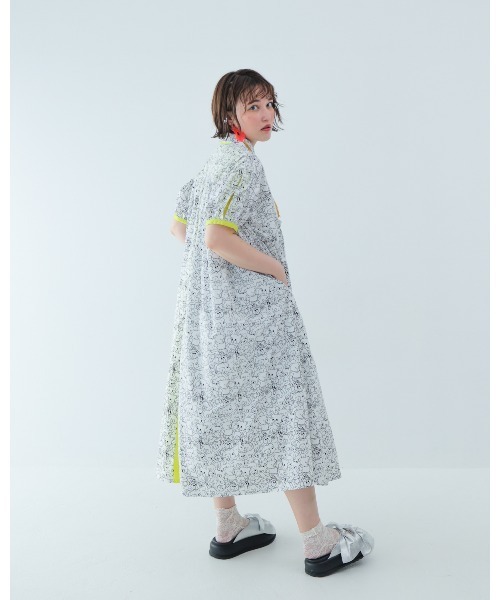 unica(ユニカ)の「manyBearカラフルシャツワンピース laides(ワンピース・レディース・オフホワイト/ブラック・F)」の8枚目の写真
