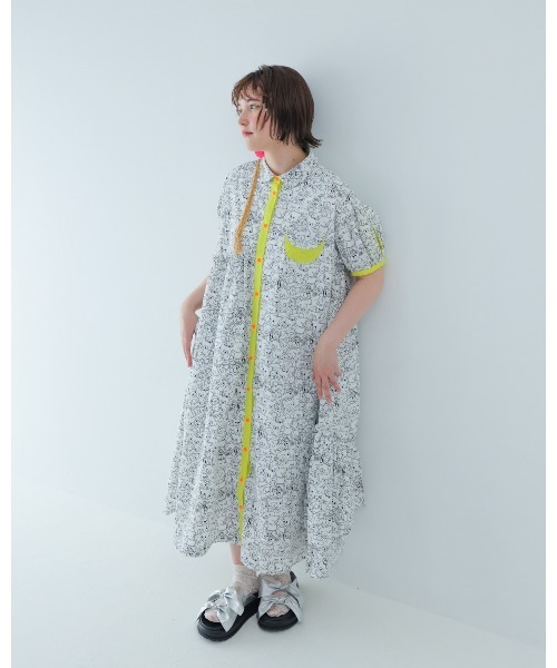 unica(ユニカ)の「manyBearカラフルシャツワンピース laides(ワンピース・レディース・オフホワイト/ブラック・F)」の9枚目の写真